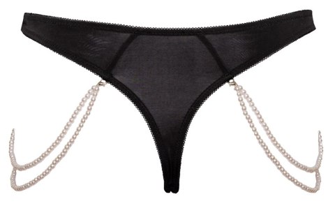 Cottelli LINGERIE Stringi Koronkowe z Perłowymi Łańcuszkami M/L