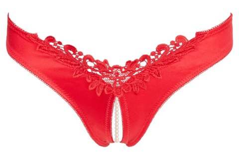 Cottelli Lingerie Satynowe Majtki Perłowe Czerwone S