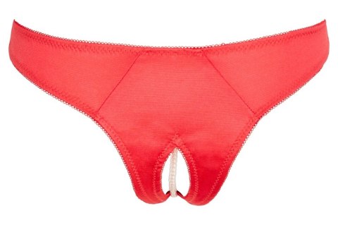 Cottelli Lingerie Satynowe Majtki Perłowe Czerwone S