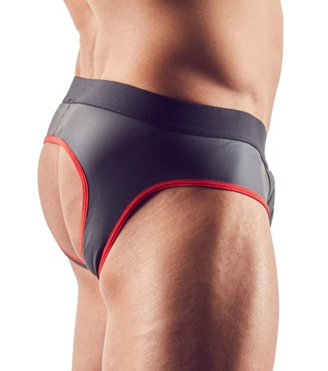 Svenjoyment Jockstrap z zamkiem, czarno-czerwony, rozmiar S