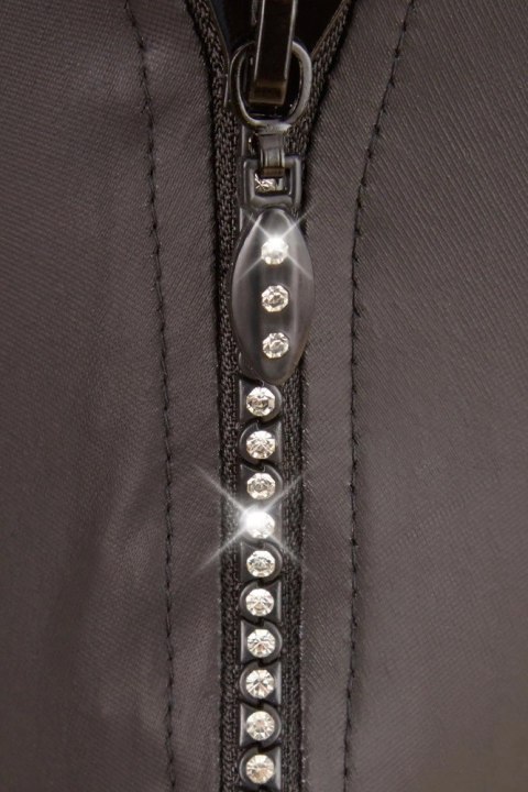 Svenjoyment Stringi Męskie Neopren Look Zamek Błyszczący M