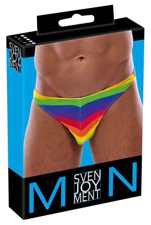 Svenjoyment Stringi Męskie Rainbow Comfort XL Kolorowe Paski