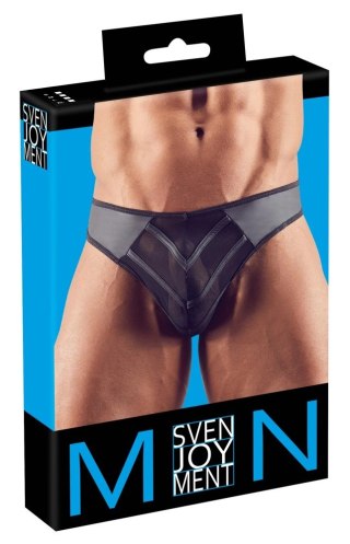 Svenjoyment Stringi Męskie Rio XL Czarny Matowy Połysk Powernet