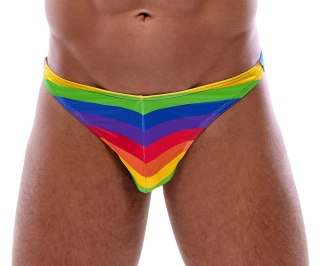 Svenjoyment Stringi męskie Rainbow Comfort S kolorowe paski