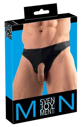 Svenjoyment Stringi męskie Showmaster z otworami, matowe, rozmiar M