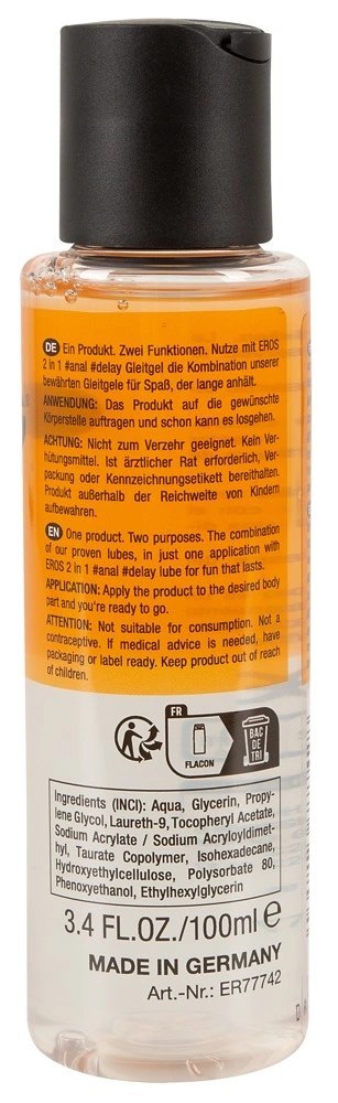 EROS 2w1 Lubrykant Opoźniający i Do Stref Intymnych 100ml