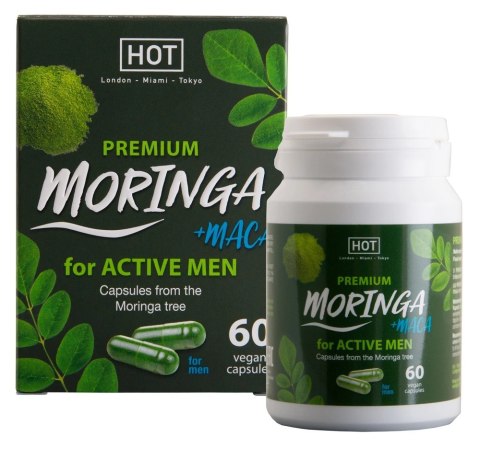 HOT BIO Moringa Man Caps 60 kapsułek - Suplement dla mężczyzn, wegański