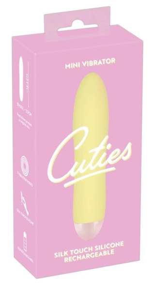 Cuties Mini Wibrator Smukły Żołty 7 Trybow USB 13,2 cm
