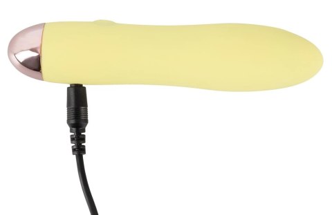 Cuties Mini Wibrator Smukły Żołty 7 Trybow USB 13,2 cm