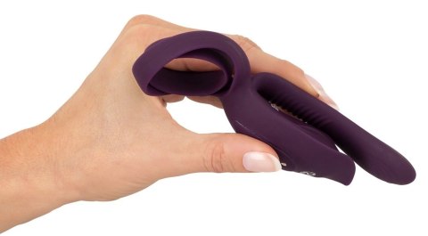 Couples Choice RC Couples Vibrator 2 - System dla par z pilotem, silikonowy