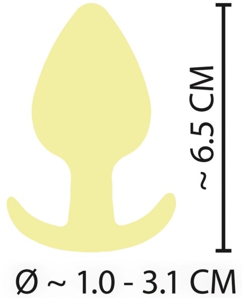 Cuties Korek Intymny Silikonowy Żołty 6,5 cm - Model Stożkowy Mini