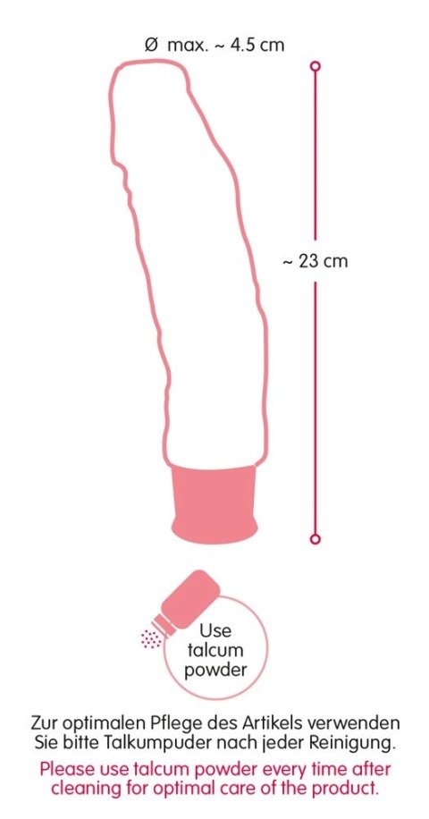 Nature Skin Wibrator Czarny 23 cm 8 Trybow Wibracji TPR