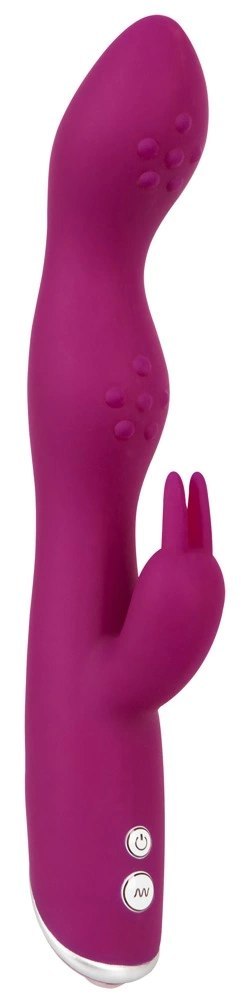 Sweet Smile Rabbit Violet system podwojnej stymulacji A&G, 23,6 cm
