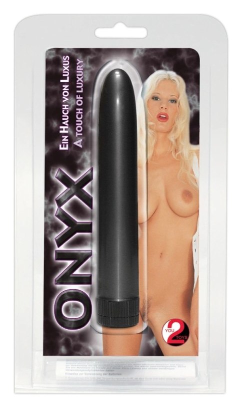 You2Toys Onyx wibrator antracytowy, smukły model 17 cm ABS