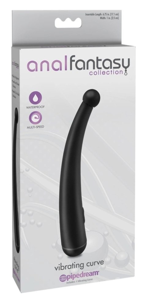 Pipedream Anal Fantasy Zakrzywiony Wibrator G-Spot 20cm ABS czarny