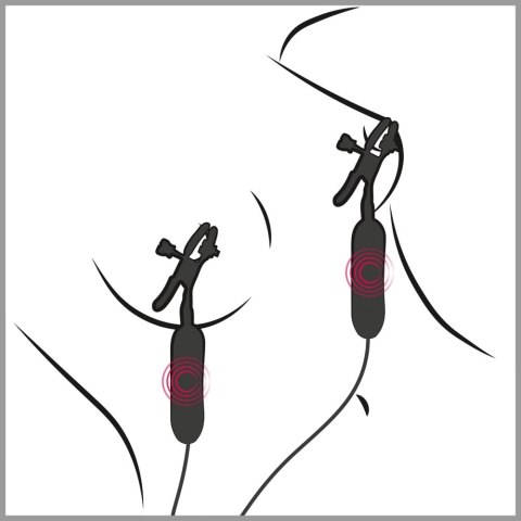 Fetish Fantasy Series Zaciski wibracyjne 10 trybow czarne regulowane
