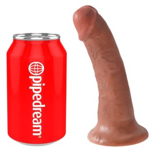 King Cock Model 15 cm z przyssawką, ciemny odcień skory