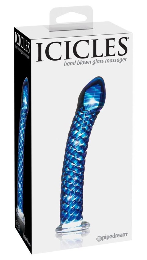 Pipedream Icicles Model 24 - Zakrzywione szklane narzędzie intymne 19 cm
