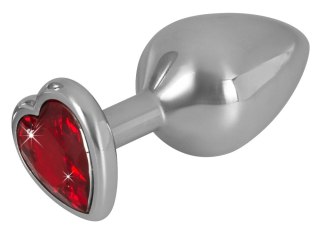 You2Toys Diamond Plug Medium czerwony kamień 8,2 cm aluminium