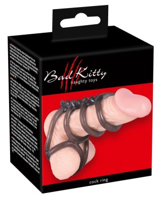 Bad Kitty System 6-Pierścieniowy Czarny - Anatomiczny Model TPE