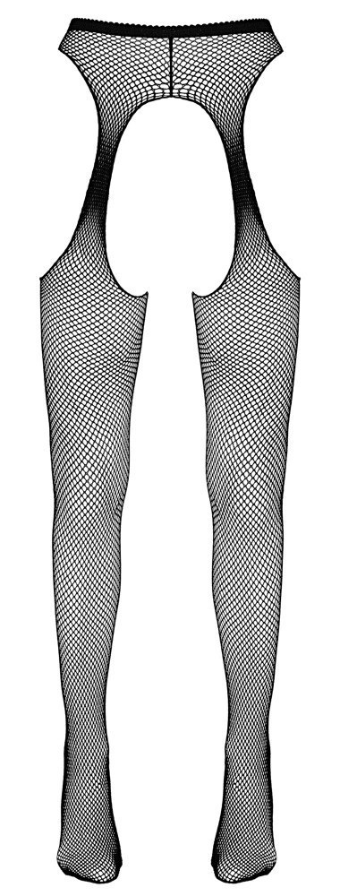 Cottelli Legwear Rajstopy Kabaretki z Pasem Do Pończoch Czarny S/M