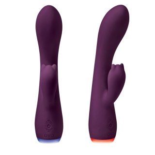 Ovo Beacon Violet - Wibrujący masażer dwusilnikowy, LED, silikon