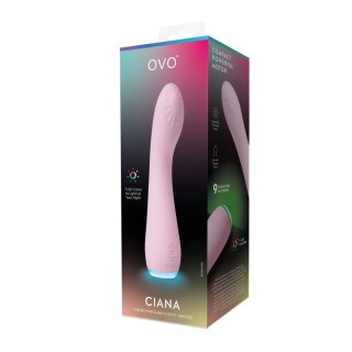 Ovo Ciana rożowy - urządzenie punktowe G, silikon, 9 programow, LED