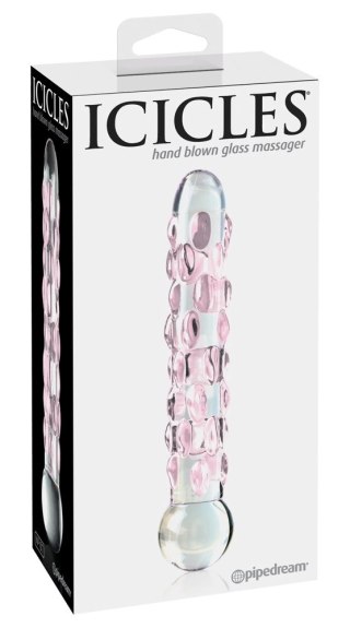 Pipedream Icicles model 24 szklany masażer z wypustkami 17,8 cm