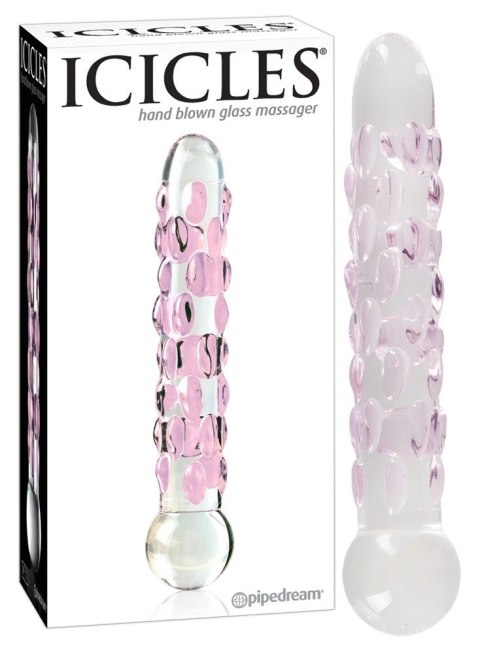 Pipedream Icicles model 24 szklany masażer z wypustkami 17,8 cm