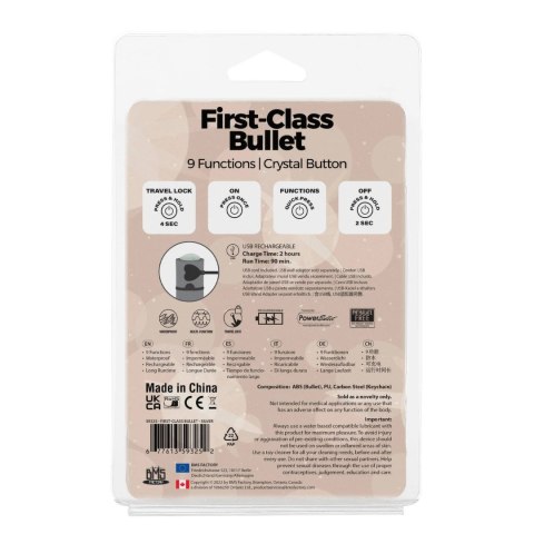 PowerBullet First Class Mini model 9 trybow srebrny kryształ 2,5"