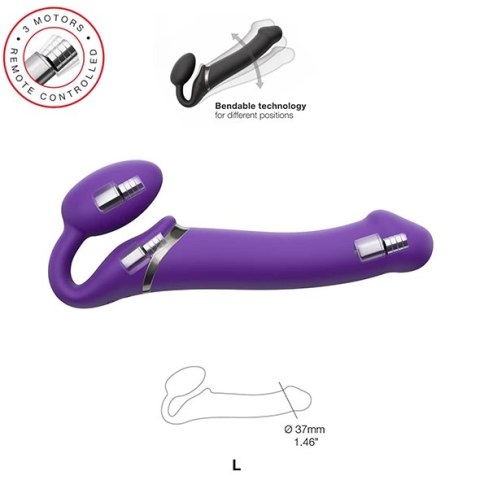 Strap-On-Me Model M Violet - Bezpaskowa maszyna intymna, 3 silniki, pilot