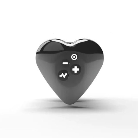 Mystim Hearts Desire Serce-Roża Layon e-stim czarny silikon 6,7 cm