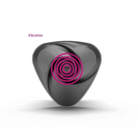 Mystim Hearts Desire Serce-Roża Layon e-stim czarny silikon 6,7 cm