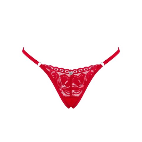 Obsessive Lacelove stringi koronkowe czerwone XL/2XL anatomiczne