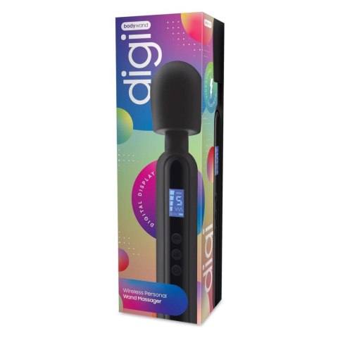 Bodywand Digi Masażer Silikonowy LED 10 Trybow USB 23,5 cm Czarny