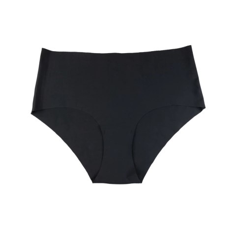 Bye Bra Invisible High Brief XL Nude & Black - Bezszwowe majtki 2-pak