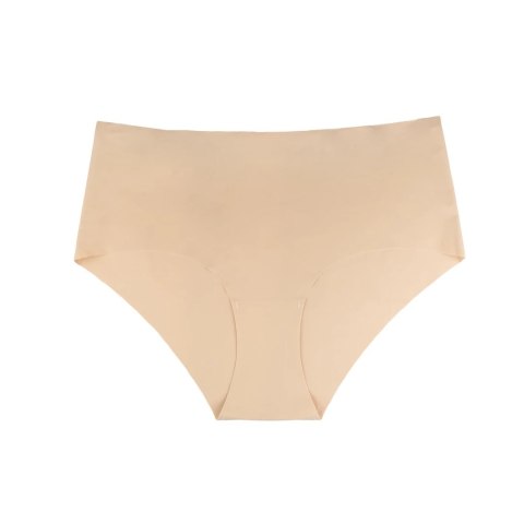 Bye Bra Invisible High Brief XL Nude & Black - Bezszwowe majtki 2-pak