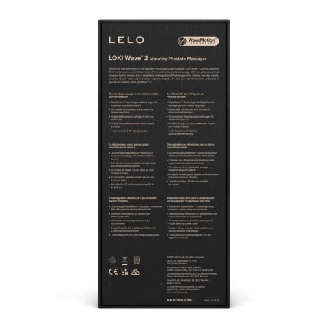 Lelo Loki Wave 2 Black - masażer anatomiczny z technologią WaveMotion
