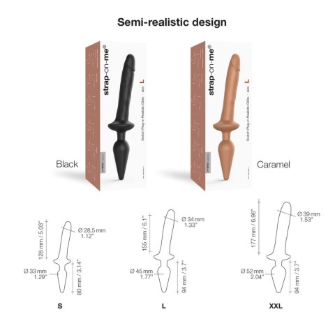 Strap-On-Me Switch Plug-in Model L Caramel - Anatomiczny System 2w1