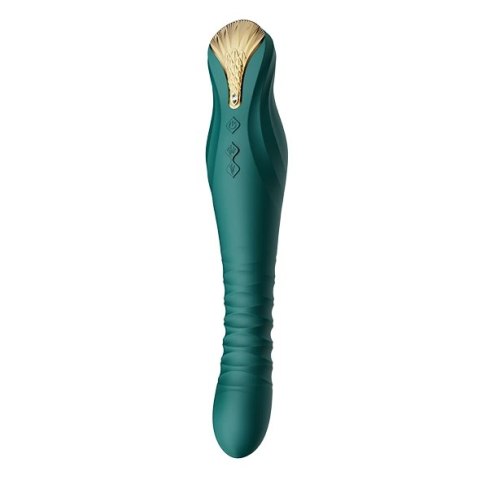 ZALO King Turquoise Green - urządzenie intymne PowerThrust, 30 cm