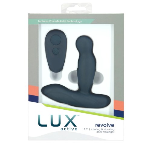Lux Active Revolve - zaawansowany masażer obrotowy z pilotem, silikonowy
