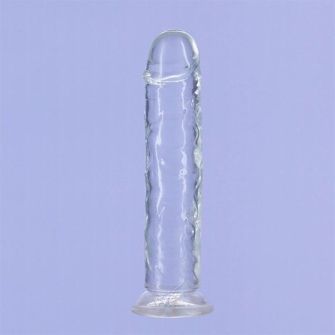 Addiction Crystal Addiction Vertical 18cm - Transparentny model TPE z przyssawką