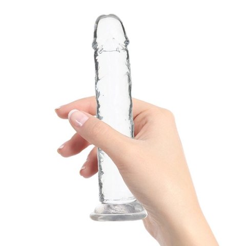 Addiction Crystal Addiction Vertical 18cm - Transparentny model TPE z przyssawką