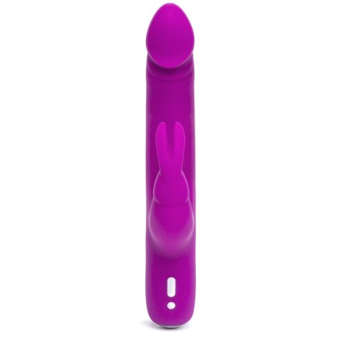 Happy Rabbit Slimline Purple - Smukły wibrator silikonowy, 15 trybow