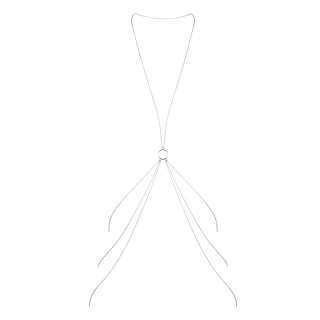 Bijoux Indiscrets Magnifique 8 Body Chain Silver - srebrny łańcuszek ozdobny