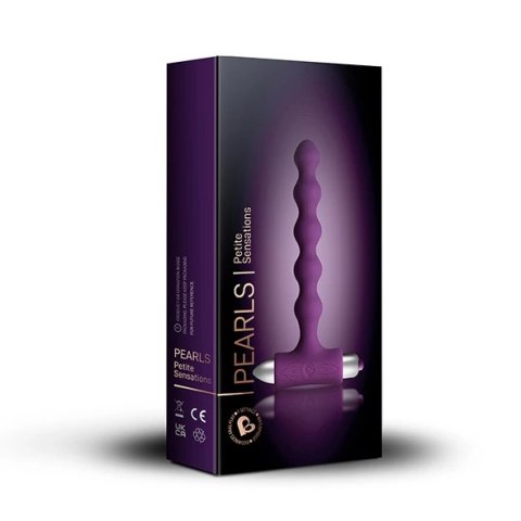 Rocks-Off Petite Sensations Pearls Purple - wibrujące koraliki silikonowe