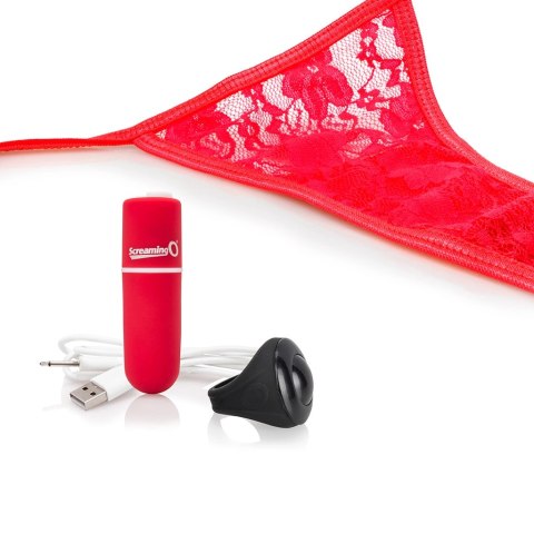 Screaming O Charged Panty Vibe Red - Zdalnie Sterowany System z Majteczkami