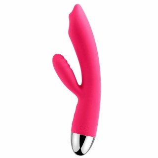 Svakom Trysta Rabbit Plum Red - dwusilnikowy model silikonowy wodoodporny