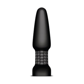 B-Vibe Rimming Plug 2 Black - bezprzewodowy system rotacyjny, silikon