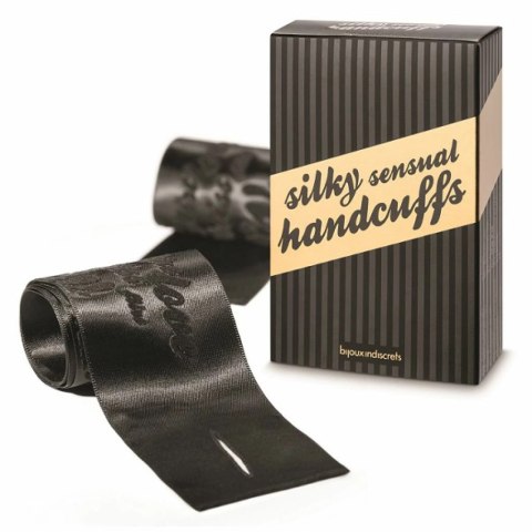 Bijoux Indiscrets Silky Sensual satynowe opaski do wiązania czarne